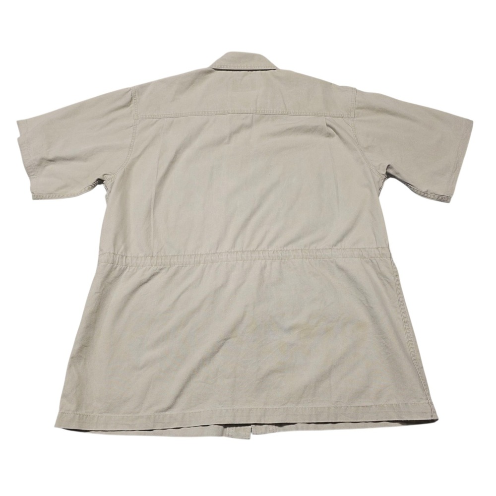 Cabelas Outdoor Gear Mens XL Beige Short Sleeve Shirt Deer Embroidery - Picture 5 of 9